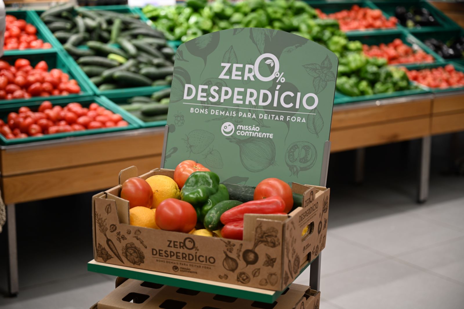 caixas de fruta e legumes zero desperdicio Continente